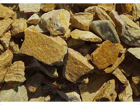 Kamenclub.ru: Щебень крошка желтый (ЗЛАТОЛИТ) фр. 5-10 мм.  купить в Мариуполе мрамор золотистый, бежевый, желтый каменная ландшафтная декоративная крошка здатолита 8500 руб/т   фото КАМЕНЬ КЛУБ