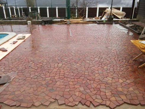 Kamenclub.ru: Песчаник брусчатка (Готика) art PSK-L-01  купить в Мариуполе    2600 руб/кв.м    фото КАМЕНЬ КЛУБ