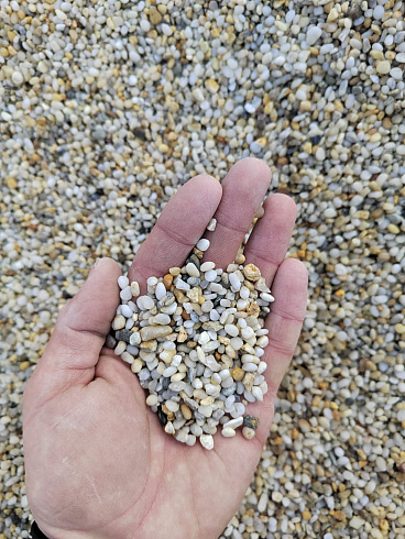 фото Галька крымская жемчужная фр. 3-5 мм. купить в Мариуполе  в интернет-портале КАМЕНЬ КЛУБ