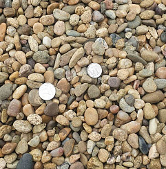 Kamenclub.ru: Галька окат (серо-желтая) фр.10-20 мм. купить  в Мариуполе галька серо-желтая, рыжая, серый речная окатанная округлая галька 5000 руб/т   фото КАМЕНЬ КЛУБ