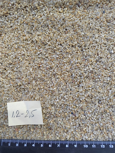 Кварцевый песок сухой фракцинированный фр. 1,2-2,5 мм.  купить в Мариуполе фото Камень Клуб