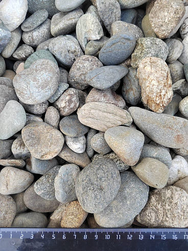 Kamenclub.ru: Галька речная окат (серая) фр.40-60 мм купить  в Мариуполе галька речная серый бежевый рыжий коричневый округлый речной камень 5000 руб/т   фото КАМЕНЬ КЛУБ
