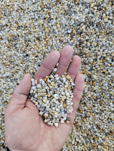 фото Галька крымская жемчужная фр. 3-5 мм. купить в Мариуполе  в интернет-портале КАМЕНЬ КЛУБ